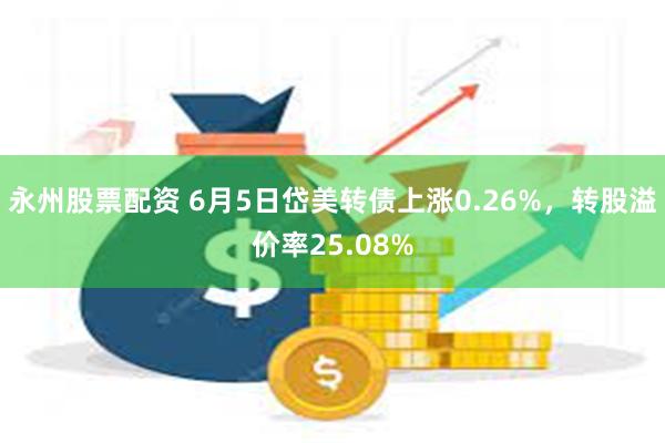 永州股票配资 6月5日岱美转债上涨0.26%，转股溢价率25.08%