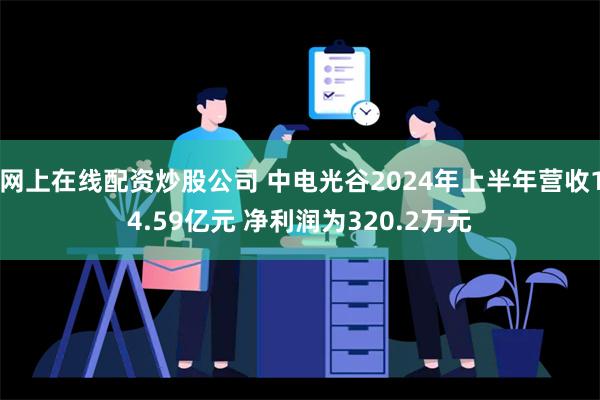 网上在线配资炒股公司 中电光谷2024年上半年营收14.59亿元 净利润为320.2万元