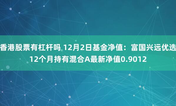 香港股票有杠杆吗 12月2日基金净值：富国兴远优选12个月持有混合A最新净值0.9012